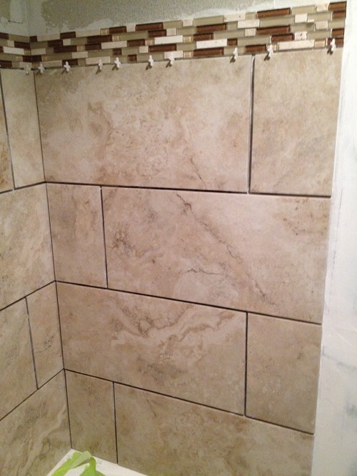 Grout color for bathroom tiles