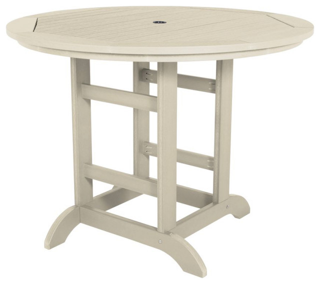 Round Counter-Height Dining Table, 48'' - Beach Style - Outdoor Pub And ...