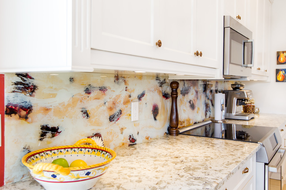 Transitional home design photo in Edmonton