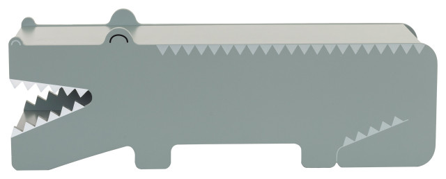 Reclaimed Wood Alligator Bench With Storage, Blue - Contemporary - Kids ...