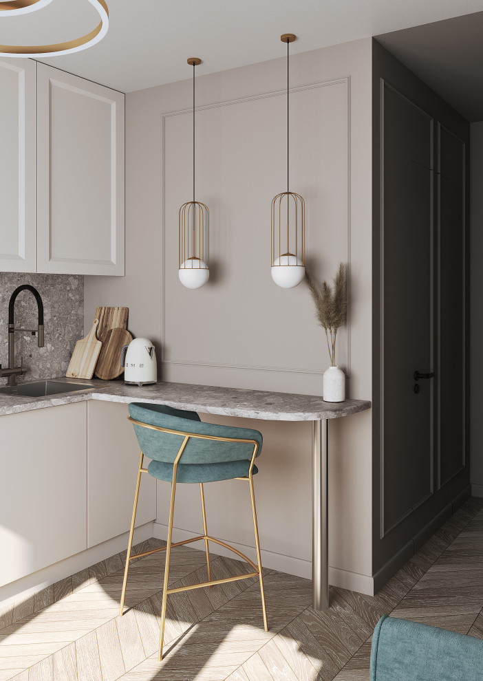 Проект студии 14 кв.м.