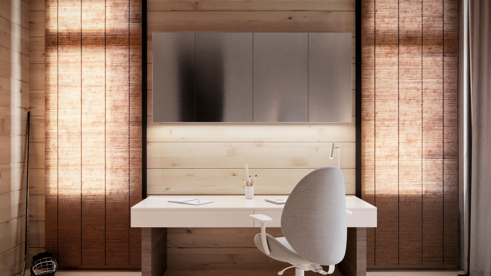 Интерьер подмосковного брусового дома компании Honka