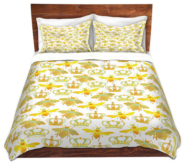 Queen Honey Bees Green Duvet Cover Contemporary Covers And Queen Honey Bees Green Duvet Cover Contemporary Covers And Sets By Dianoche Designs