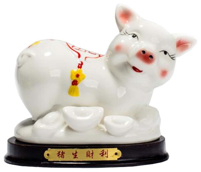 Zodiac Ceramics Decoration Feng Shui Decorative Crafts Pig
