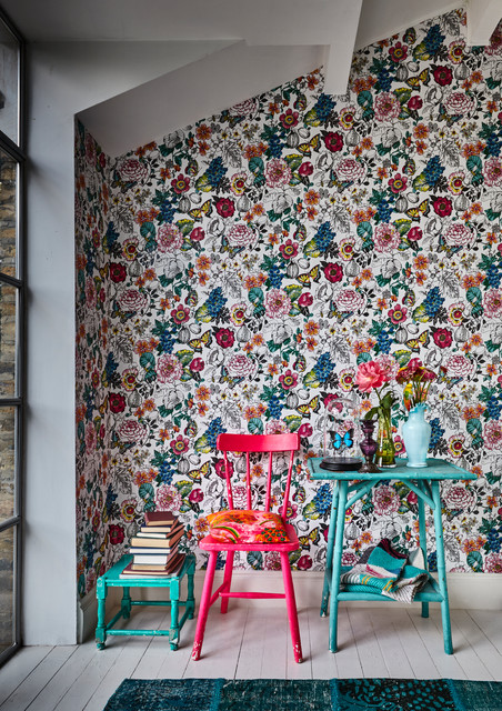 Living room wallpaper ideas contemporary-living-room