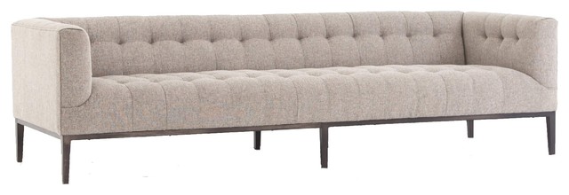 Marlin Modern Wheat Upholstered Tufted Low Back Sofa 96