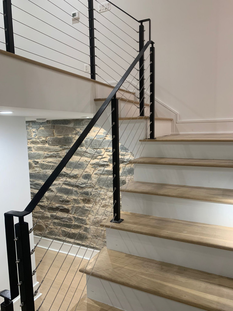 Metal Staircase w/ cable railings