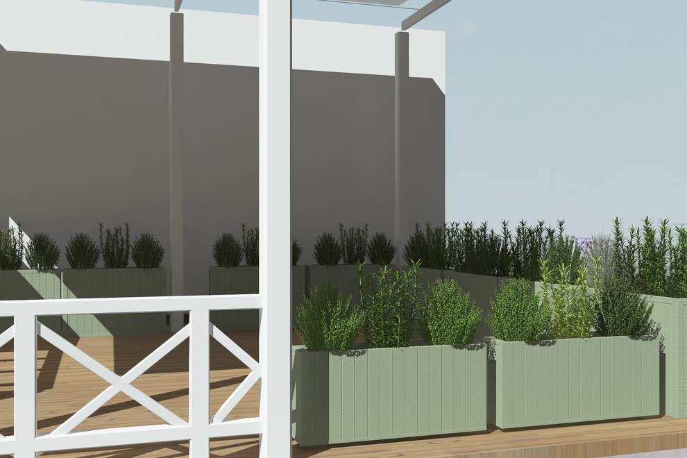 Ресторан "Бохо" олимпийский парк -озеленение кашпо