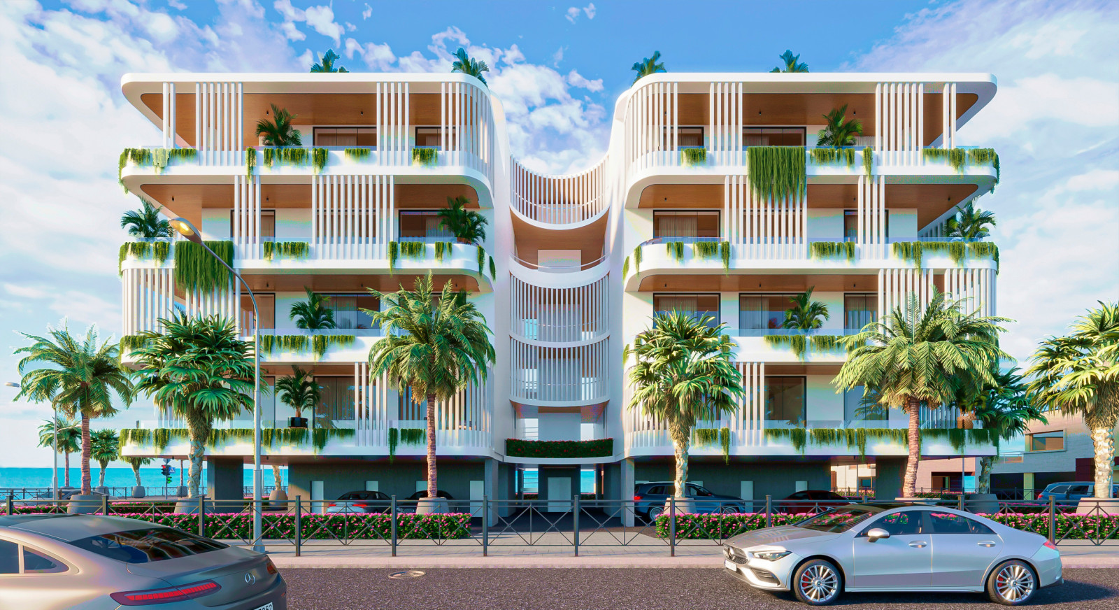 Концепция здания апарт-отеля на о. Кипр для строительной компании evolux