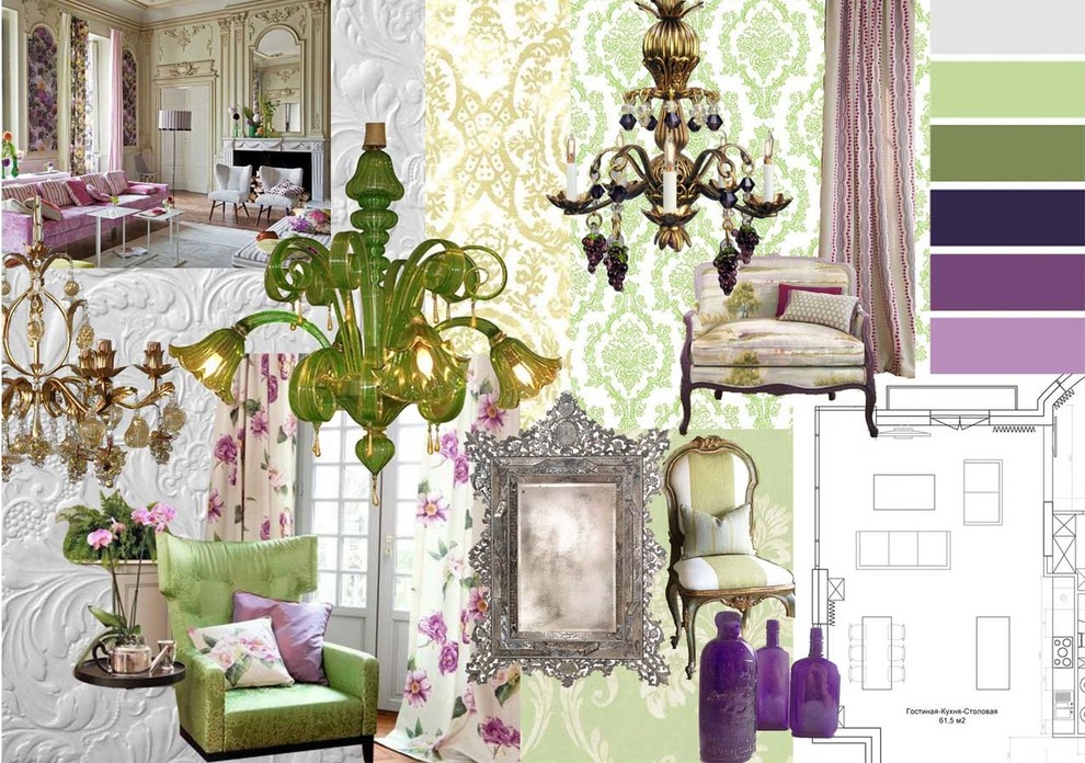 Квартира к классическом стиле нео-барокко