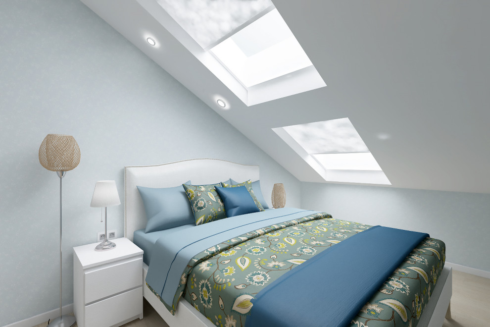 Спальня на первой уровне квартиры