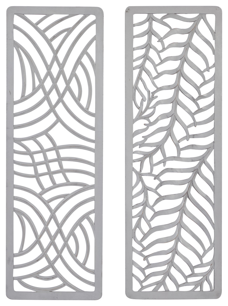 Eclectic Light Gray Wood Wall Decor 78296 Contemporary Wall Accents