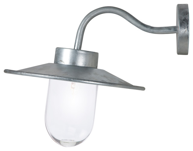 Steel Outdoor Swan Neck Light Carbon Industrial Steel Outdoor Swan Neck Light Carbon Industrial Wall Lights By Garden Trading