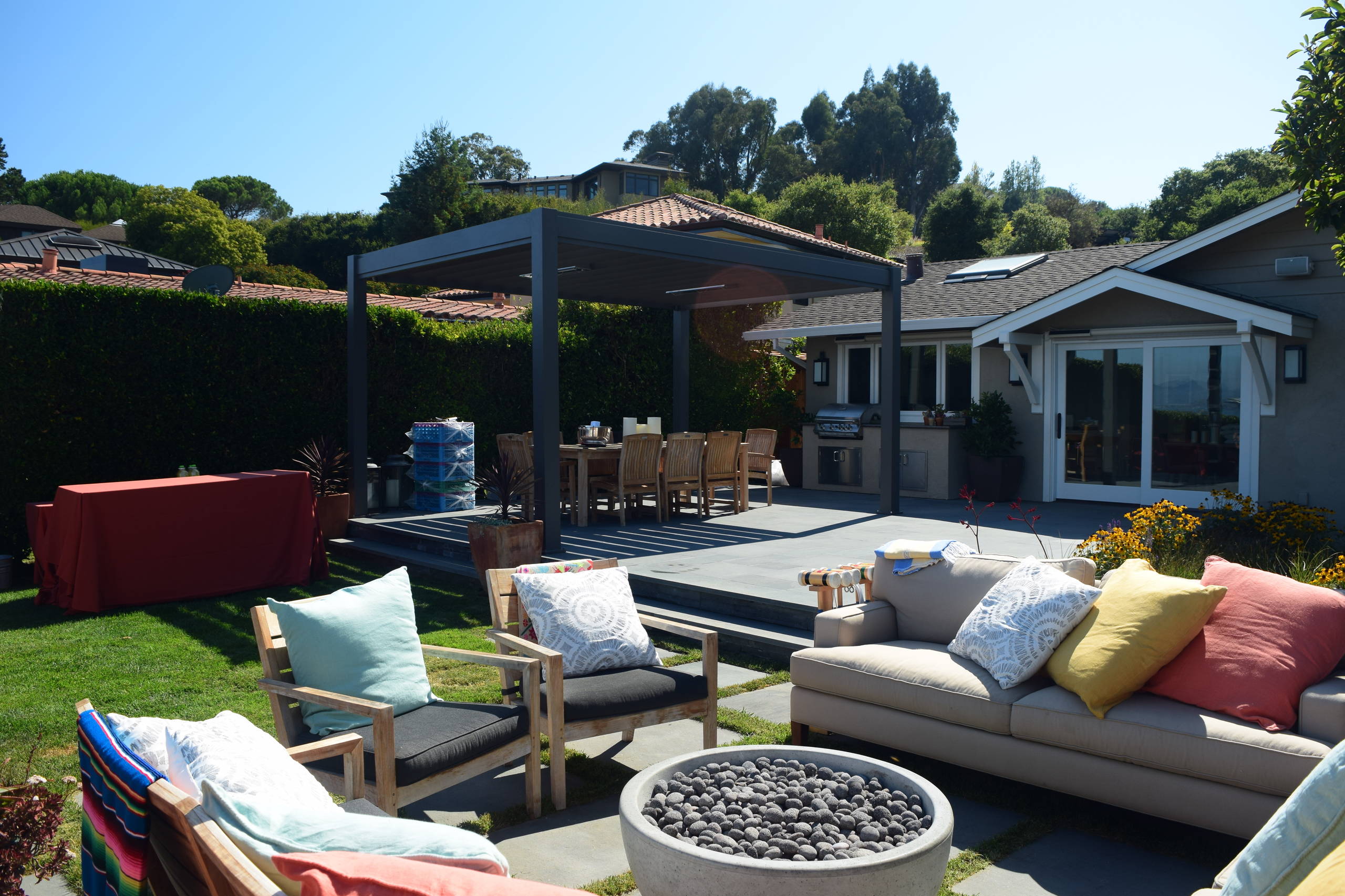 Bluestone patio and pergola