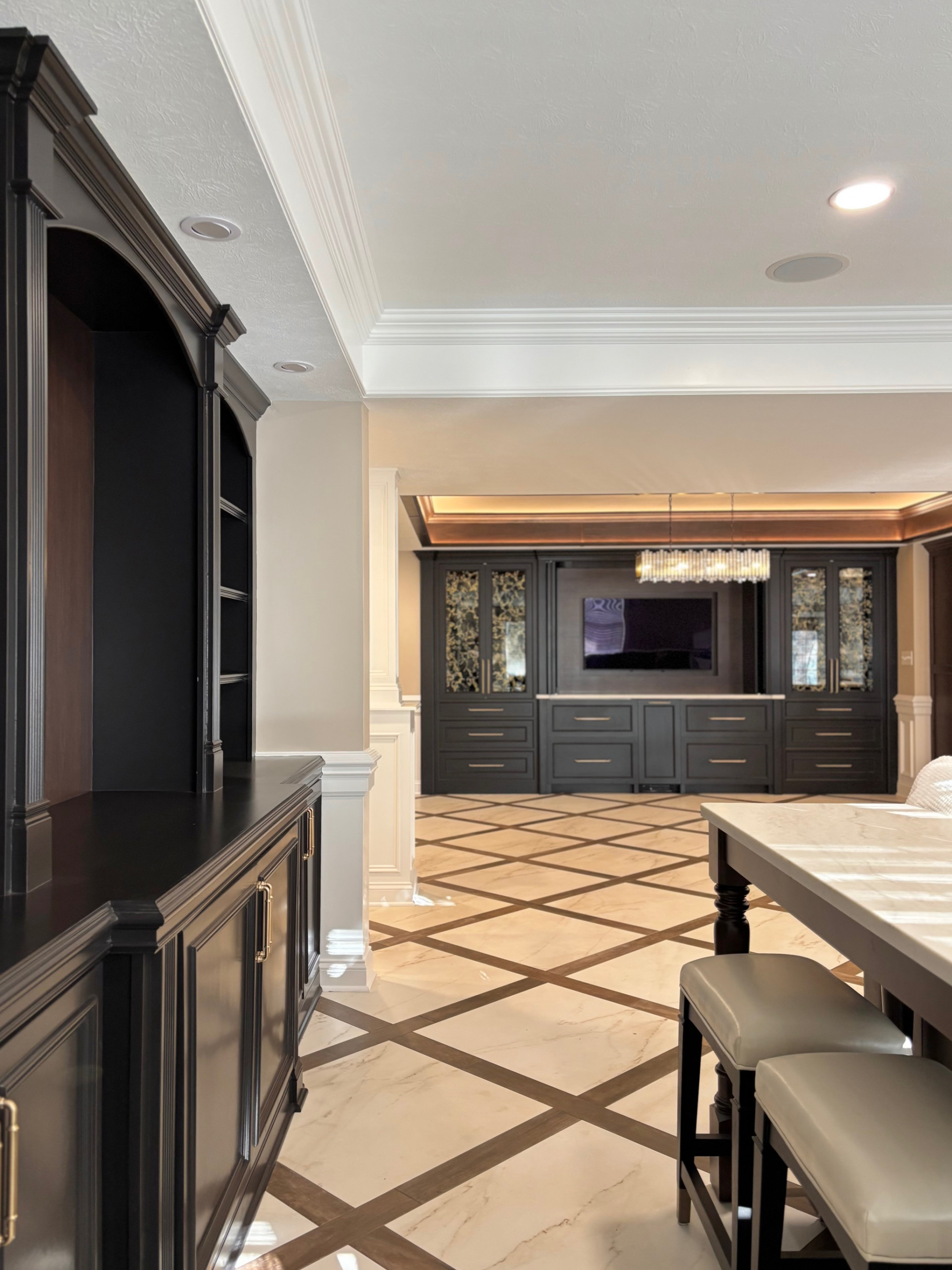 A Luxe and Timeless Lower-Level for Entertaining