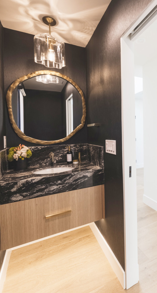 This is an example of a contemporary powder room in San Francisco.