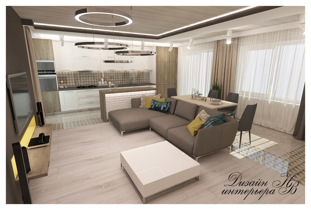 Проект гостиной в загородном доме