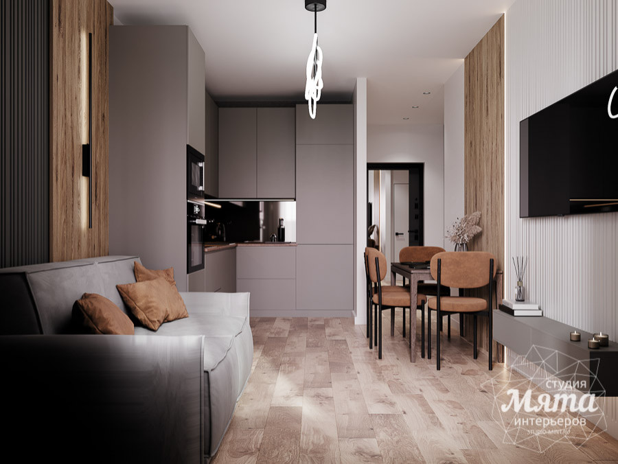 Дизайн интерьера однокомнатной квартиры в Санкт-Петербурге