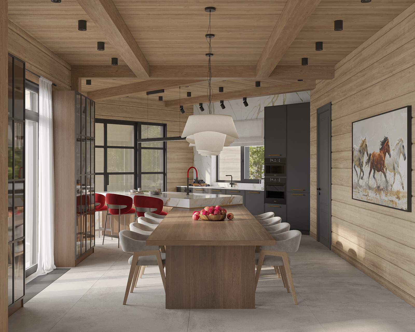 Загородный дом из клееного бруса