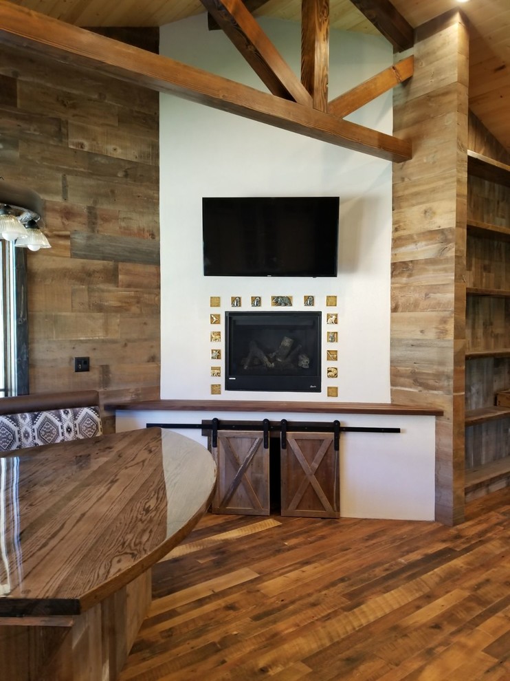 Example of a mid-sized mountain style kitchen design