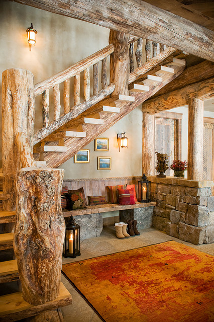 Rustic Entry rustikt-entre