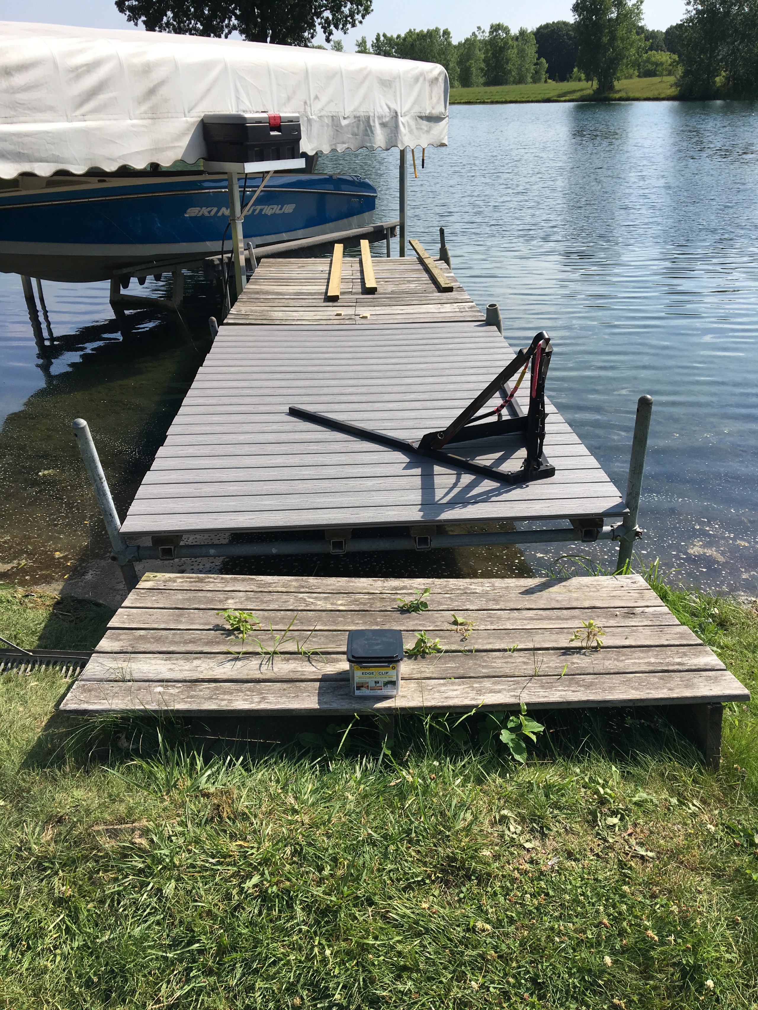 New Fiberon Dock strip and replace and add triangle section