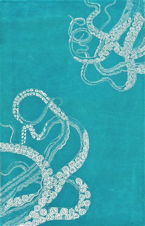 nuLOOM Handmade Octopus Tail Rug, Blue Waters, 5