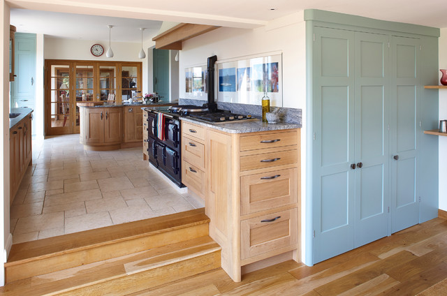 Large Flowing Space Kitchen lantlig-koek