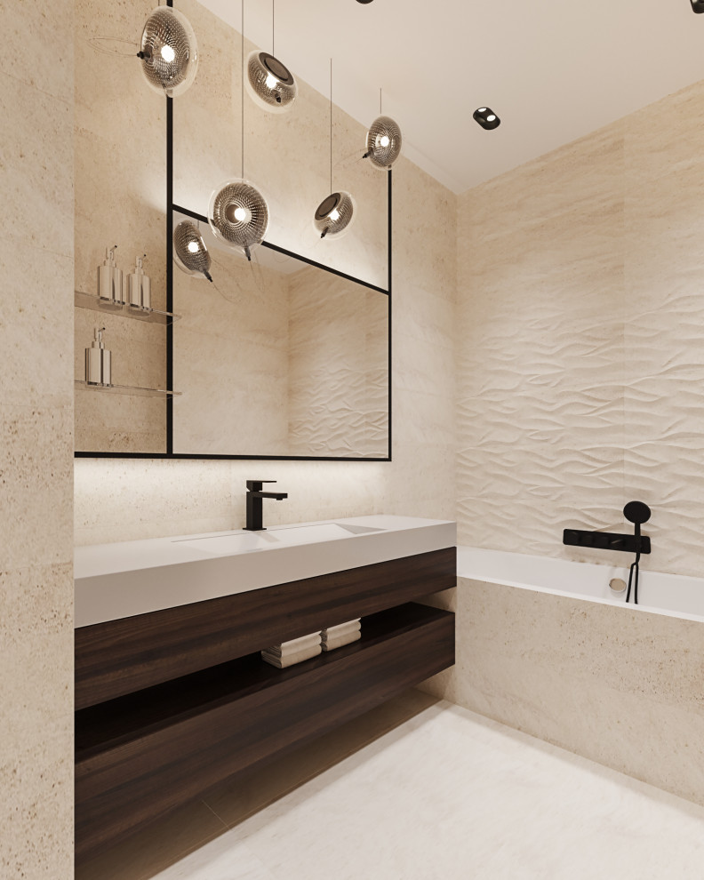 Студия в современном стиле  в колониальных тонах