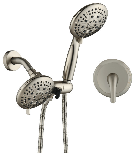 6function dualjet shower head system With handheld shower set