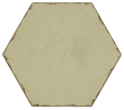 Annie Selke Farmhouse Hex Sage Green Porcelain Wall and Floor Tile 8 x 8 in.