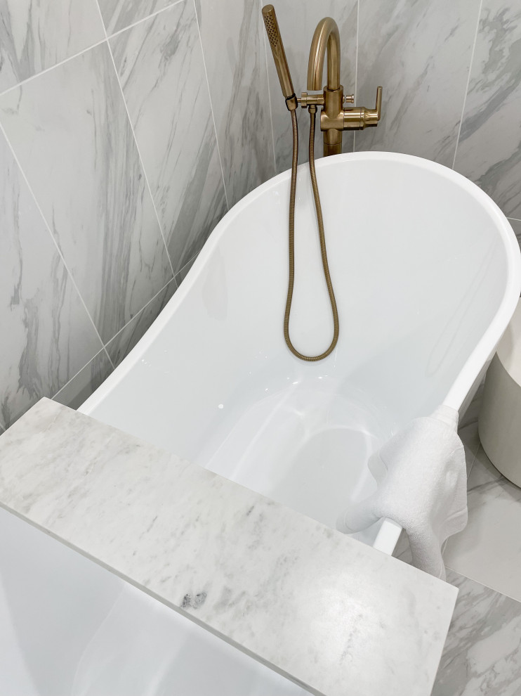 Spa-Inspired Master Bath | Governors Ranch, CO | Modern Glam Bathroom Renovation