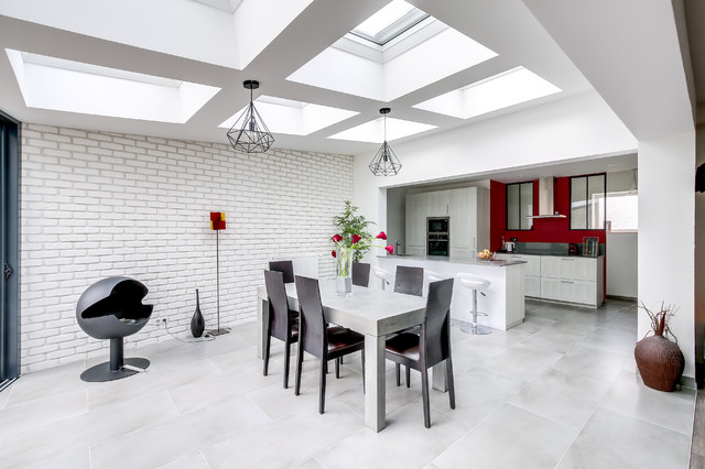 Extension de maison modern-esszimmer