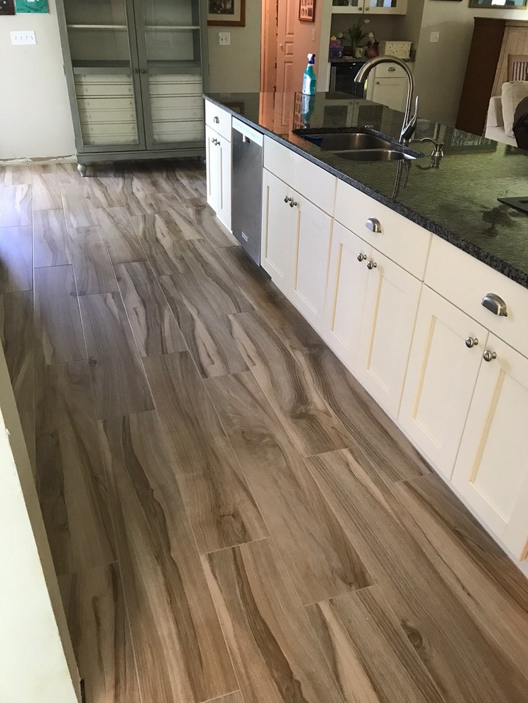 Large transitional kitchen photo in Miami