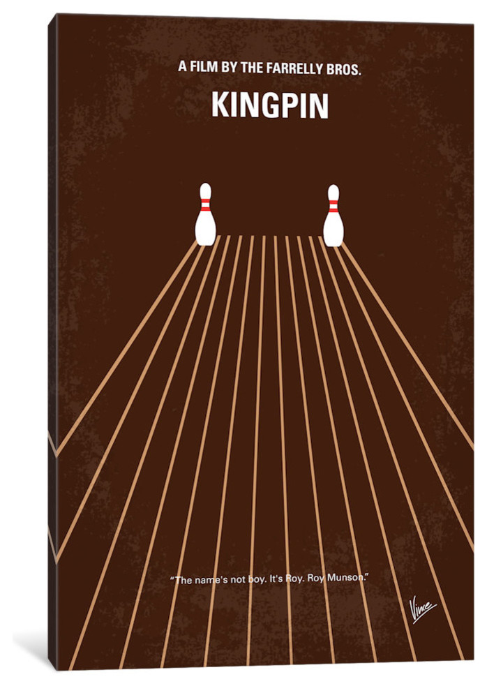 Kingpin Minimal Movie Poster By Chungkong Canvas Print 18x12x15 Contemporary Prints 9721