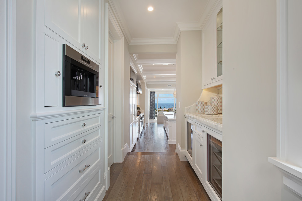 Inspiration for a transitional hallway remodel in Orange County