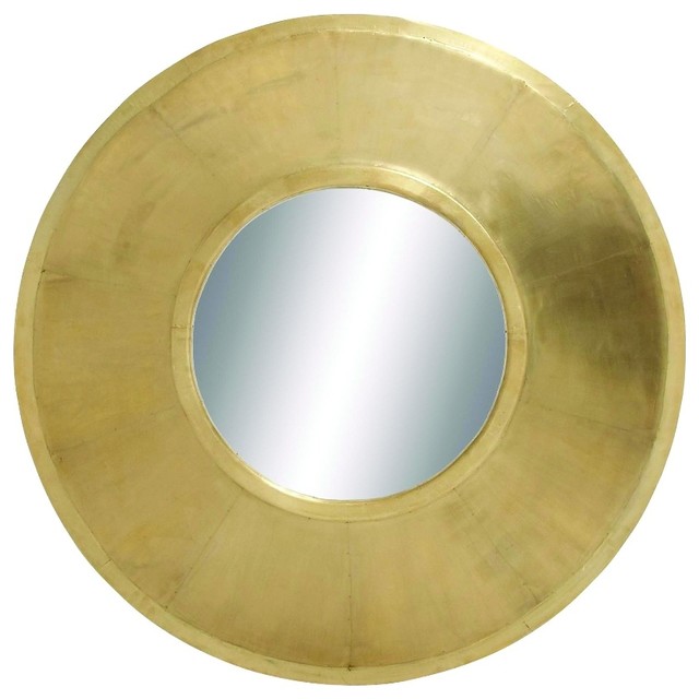 Porthole Wood Metal Wall Mirror Convex Frame Home Contemporary Porthole Wood Metal Wall Mirror Convex Frame Home