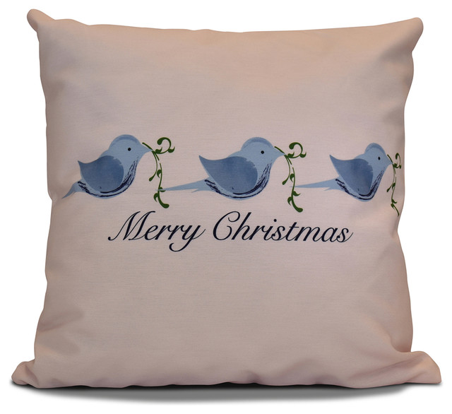 E by Design - Decorative Holiday Pillow, Word Print & Reviews Houzz