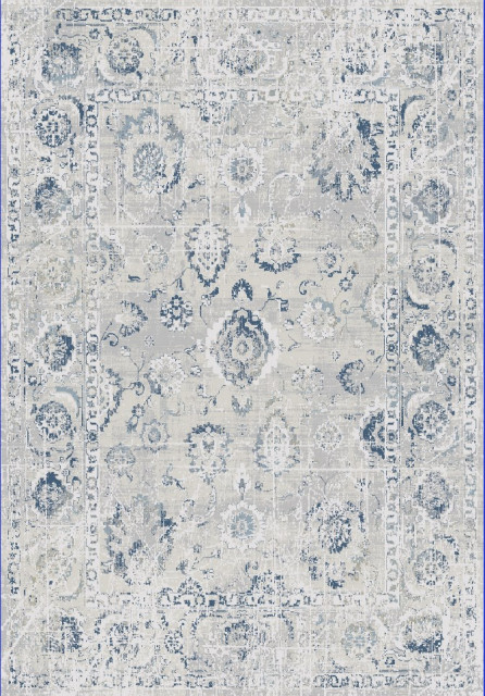 Castilla Grey And Blue Area Rug, 2'x3.11' - Contemporary - Area Rugs ...