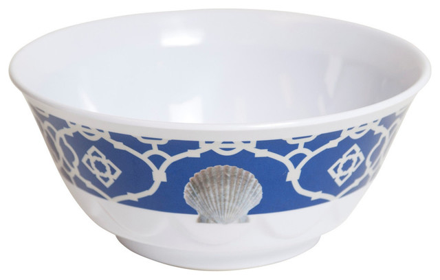 Galleyware Moroccan Shell Melamine Soup/Cereal Bowls, Set of 4