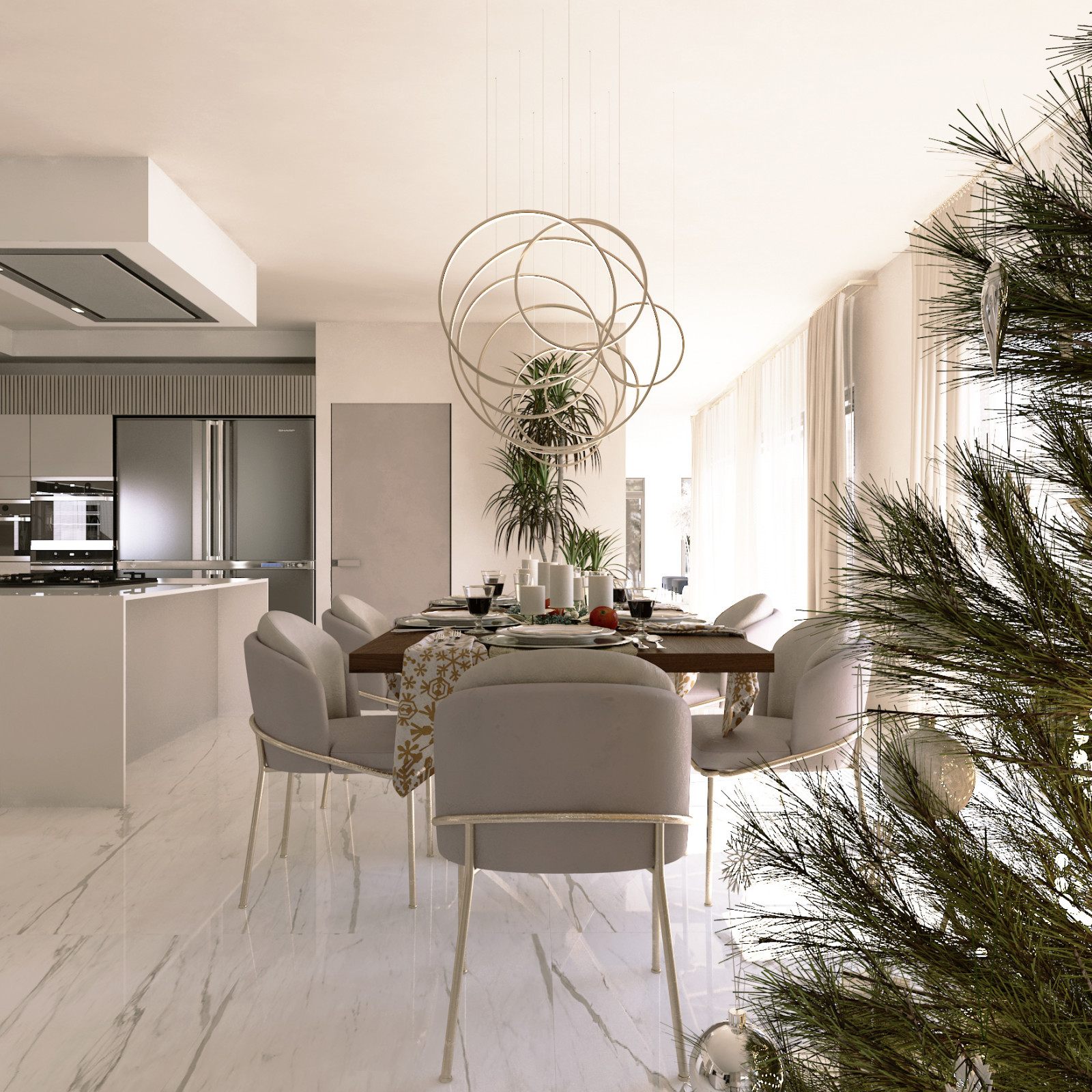 kitchen living room, Miami/ Кухня гостиная Майами