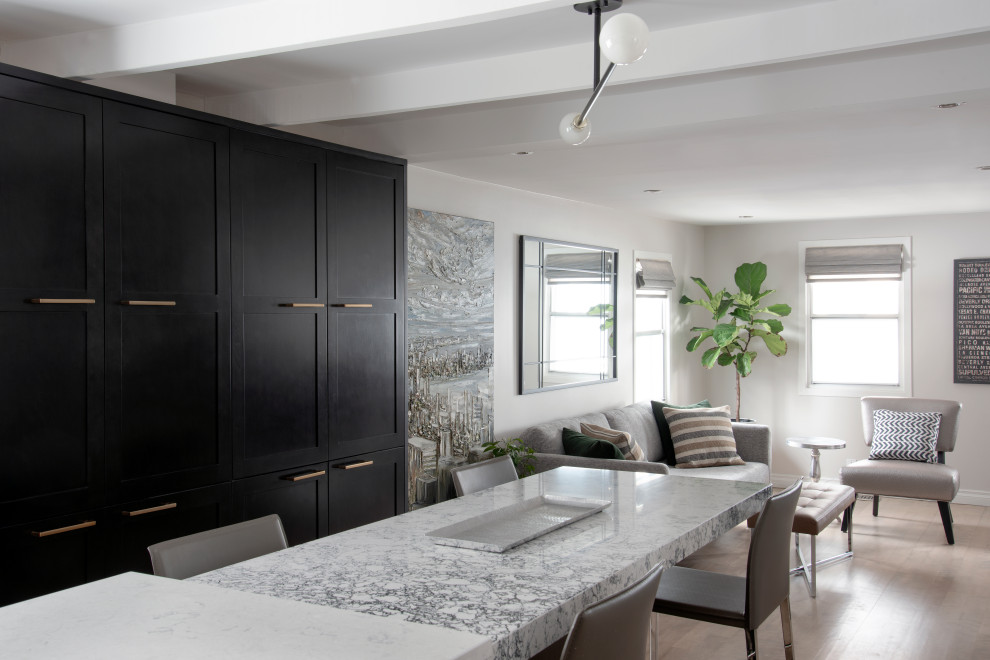 Example of a transitional kitchen design in Ottawa