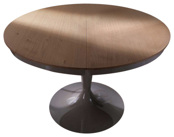 Elise Round Dining Table Extendable, Round Kitchen Table With Extension Leaf