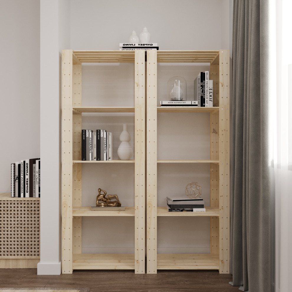 Стеллаж деревянный БОР 1 / Стеллажная система