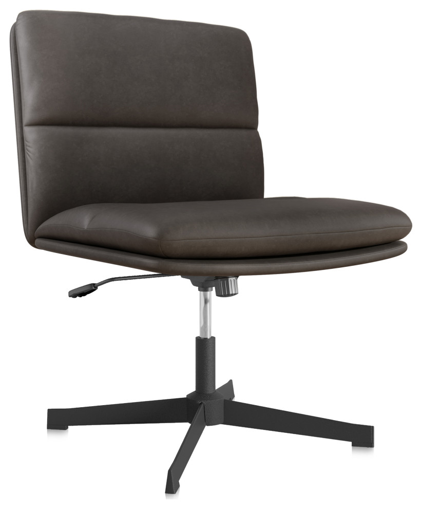 Swivel PU Leather Office Chair With Height Adjustment and Tilt Function