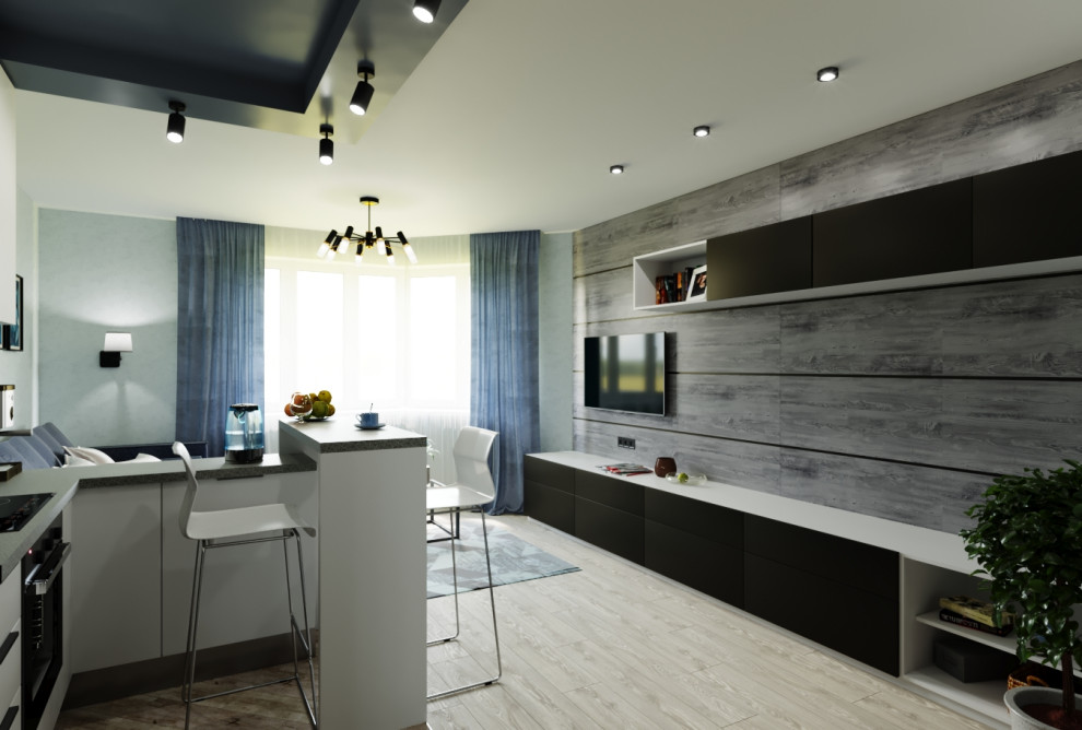 Интерьер "Тёмная ночь" над городом