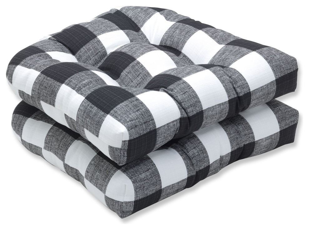 black and white buffalo check outdoor chair cushions