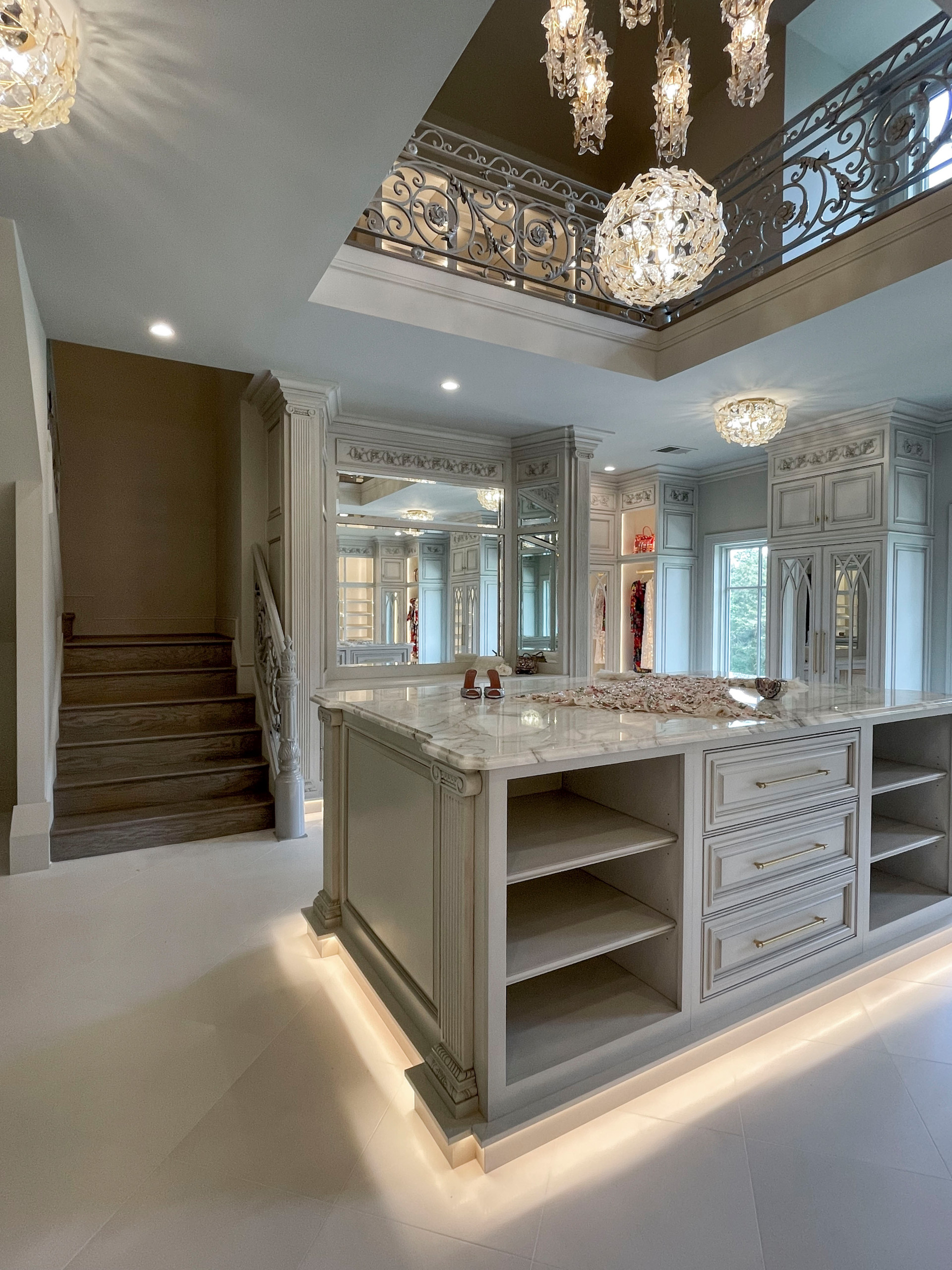 104_Curved Staircases in 18th Century French Inspired Mansion, Mclean VA 22101