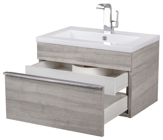 Trough Collection 24 Wall Mount Modern, Modern Bathroom Vanities With Trough Sinks
