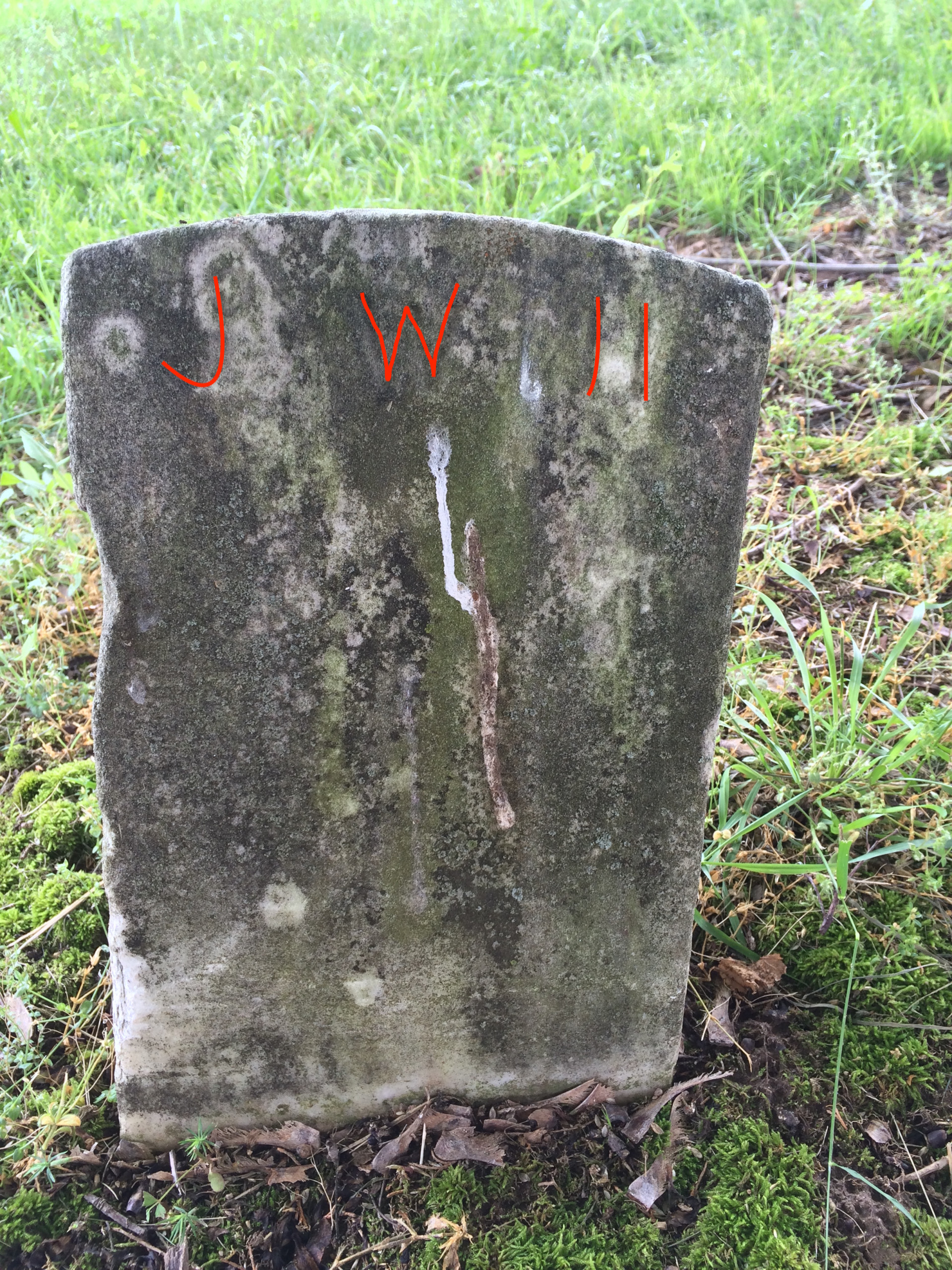 8th Great Grandfather - Captain John Alexander Walker ll - Head Stone
